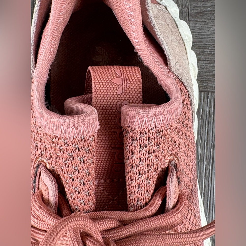 Adidas Women’s Tubular Doom Sock Running Shoe Size 6.5 Raw Pink Knit Material - Picture 7 of 16